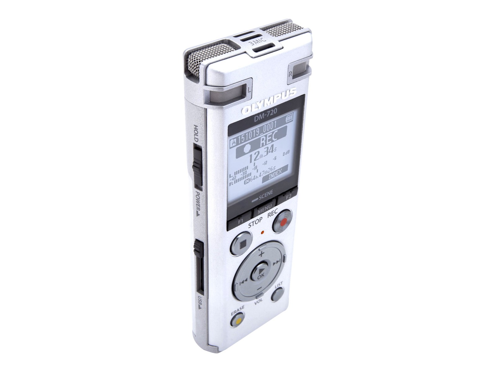 Olympus DM-720 + ME-3 60 h WMA 46 h 5 32 Kbit/s 1570 h 200 V414111SE030