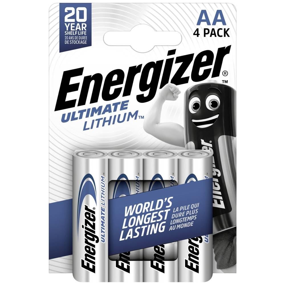 Energizer Batterie AA, Ultimate Lithium, Confezione da 4