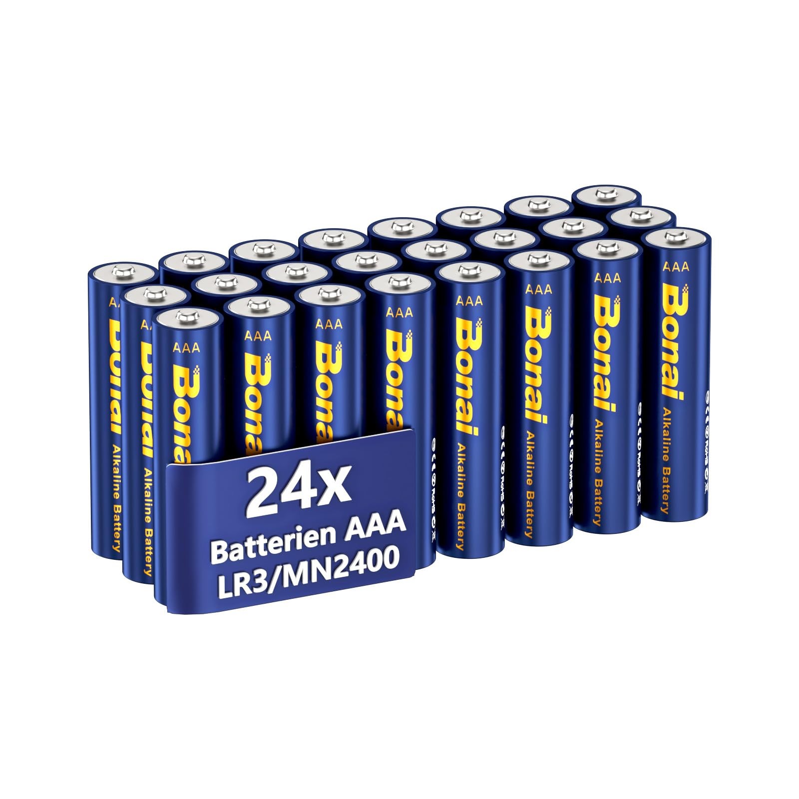 Longlife Batterie alcaline AAA (24 pezzi) 1,5 V Micro LR03 batterie alcaline, po
