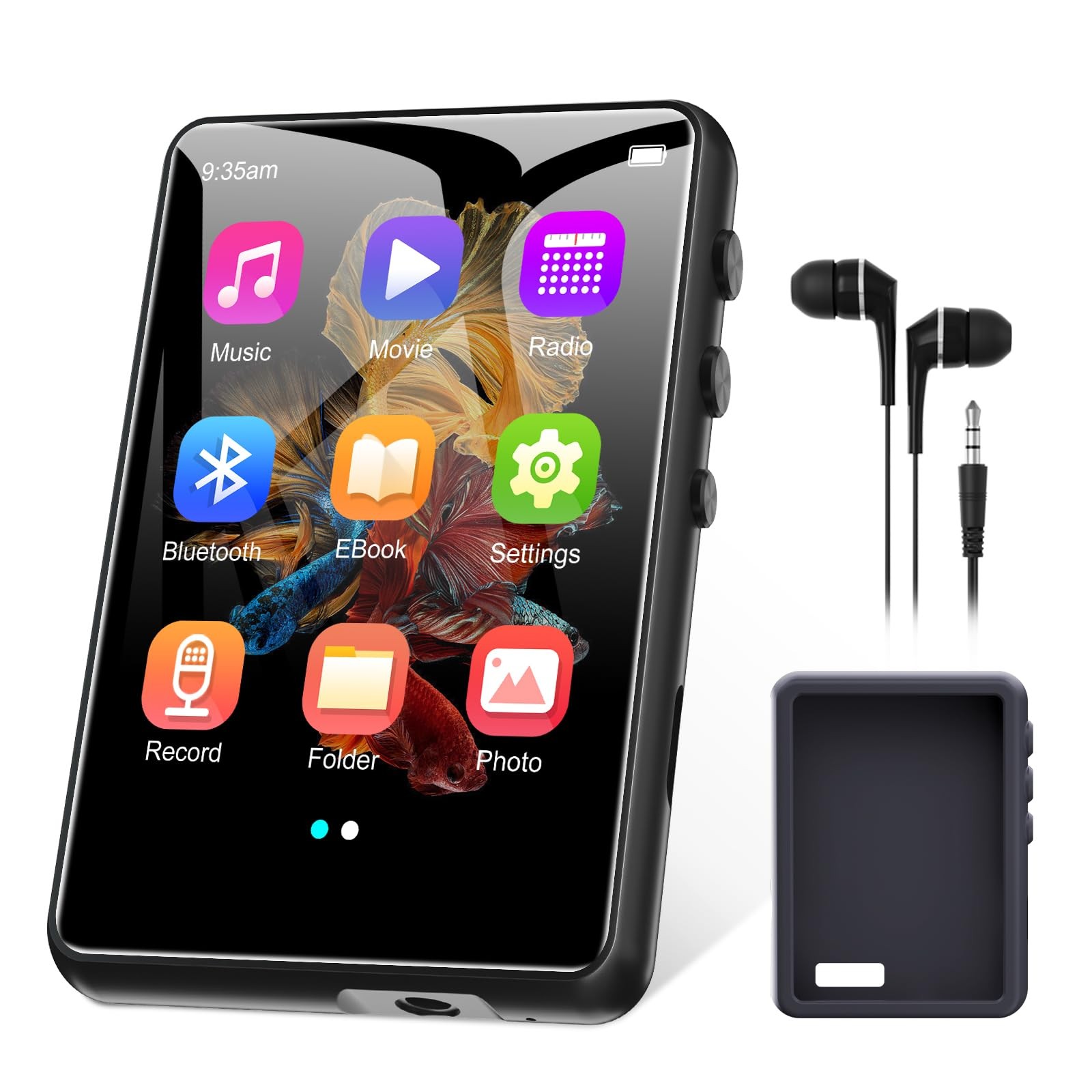 64GB Lettore MP3 Bluetooth 5.3 da con Touchscreen da 2,4 Pollici, Lettore MP3 Po