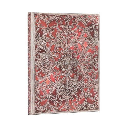 Paperblanks Garnet Silver Filigree Collection Softcover Flexi Ultra Lined