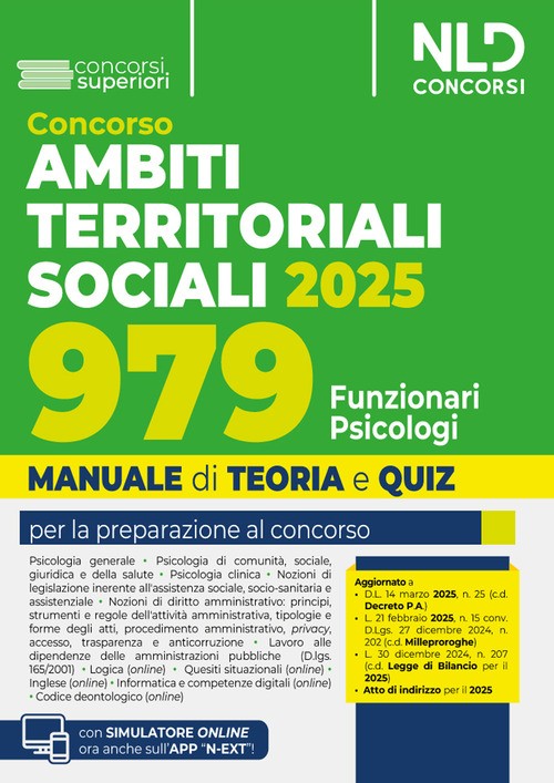 Manuale concorso ATS, Ambiti Territoriali Sociali, per 979 posti
