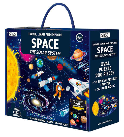 Space. The solar system. Travel, learn and explore. Libro puzzle