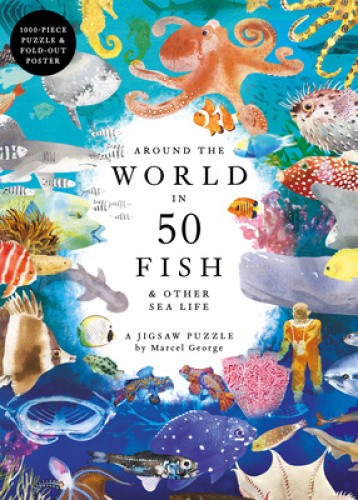 Around the World in 50 Fish 1000 Piece Puzzle by Helen Scales [Gift/Card]