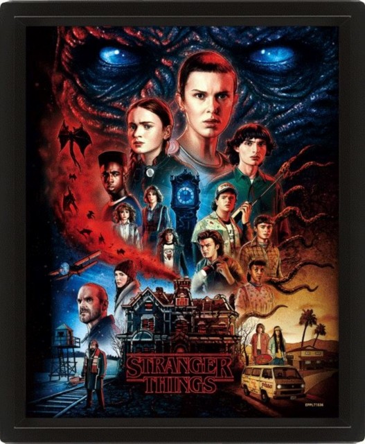 Stranger Things 4 Vecna Framed 3D Book NUOVO