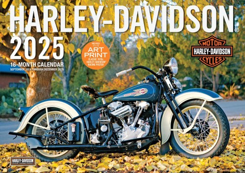 Harley-Davidson 17x12 2025 : 16-Month Calendar--September 2024 through