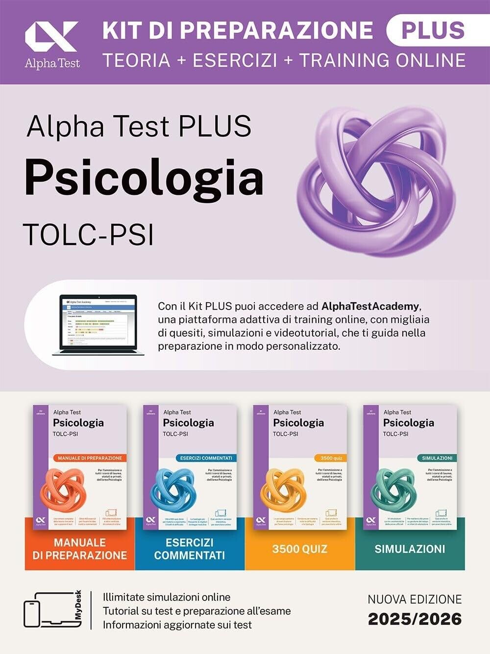Alpha Test Plus Psicologia TOLC-PSI. Kit di preparazione Plus. Ediz. MyDesk