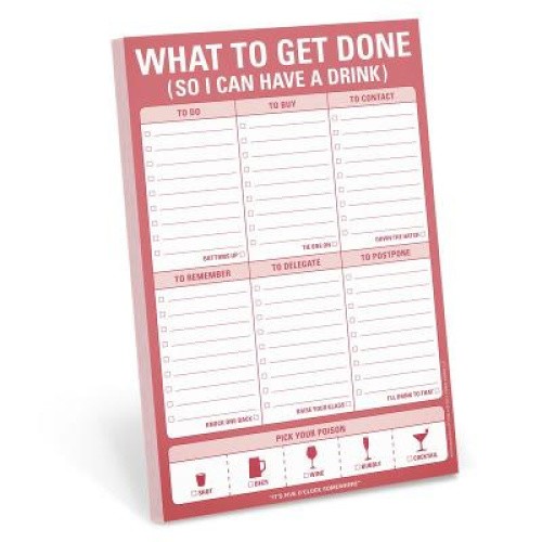 Knock Knock What to Get Done (So I Can Have A Drink) Pad by Knock Knock