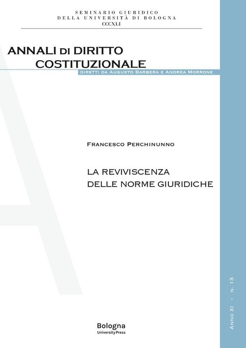 La reviviscenza delle norme giuridiche - 2025 - Bologna Universit