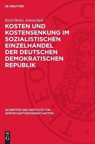Karl-Heinz Jonu Kosten Und Kostensenkung Im Sozialistischen E (Copertina rigida)