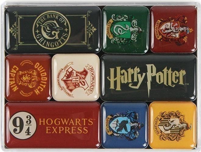 Harry Potter: Half Moon Bay - Houses (Magnet Epoxy Set Of 9 / Set Magneti) -