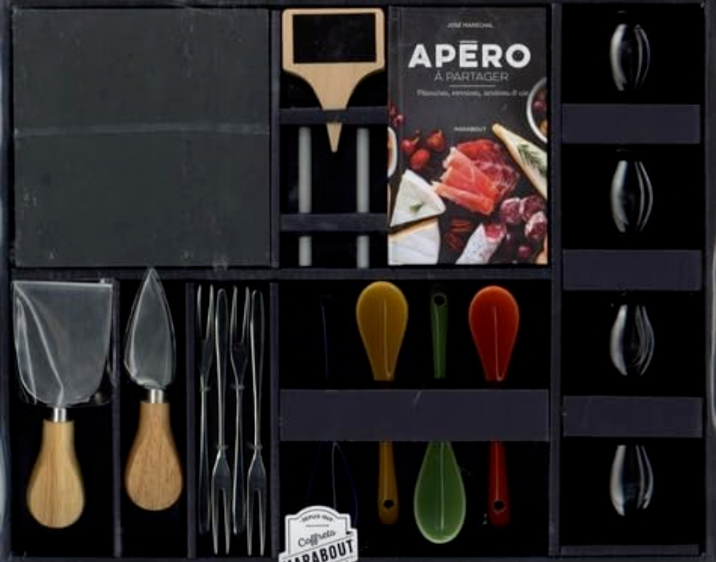 Kit aperitivo formaggio: kit completo con 4 verrine cucchiai, paletta formaggio