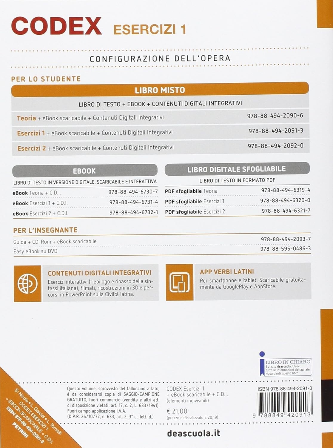 CODEX ESERCIZI 1 + EBOOK
