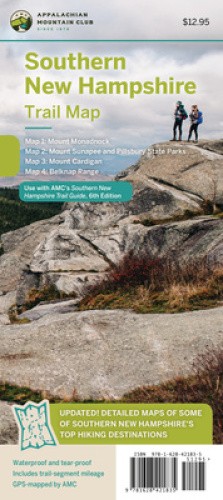 Southern New Hampshire Trail Map: Mount Monadnock, Mount Sunapee and Pillsbury