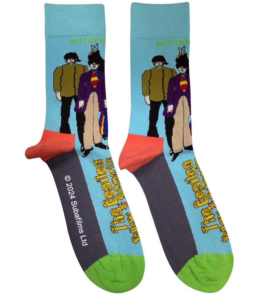 Beatles (The): Rock Off - Sub & Band (Calzini Unisex Uk Size 7 - 11) -