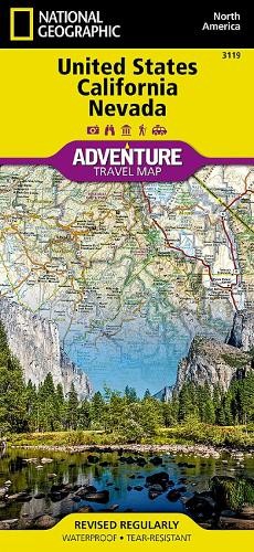 National Geographic Map United States, California And Nevada Adventure Ma (Map)