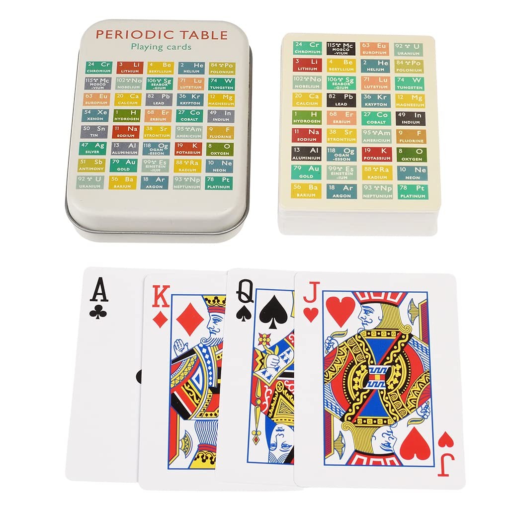 Playing Cards In A Tin Periodic Table Game NUOVO