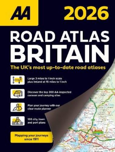 AA Publishing AA Road Atlas Britain 2026 (Anello, filo)