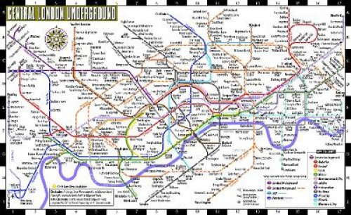 Streetwise London Underground Map - Laminated Map of the London Underground,