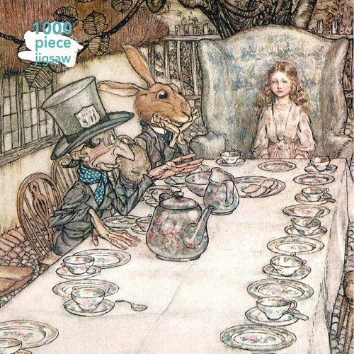 Adult Jigsaw Puzzle Arthur Rackham: Alice in Wonderland Tea Party: 1000-Piece