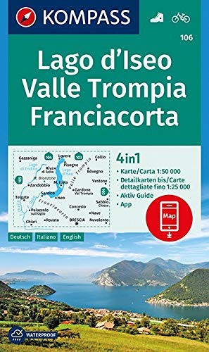 9783990444320 KOMPASS Wanderkarte Lago d'Iseo, Valle Trompia, Fr...tedesca]: 106