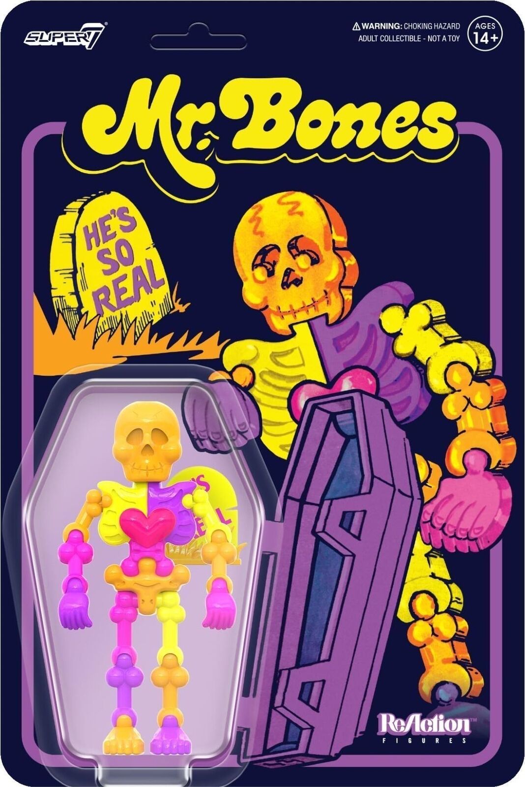 Mr. Bones: Super7 - Reaction Figure - Mr. Bones (Fluorescent) -
