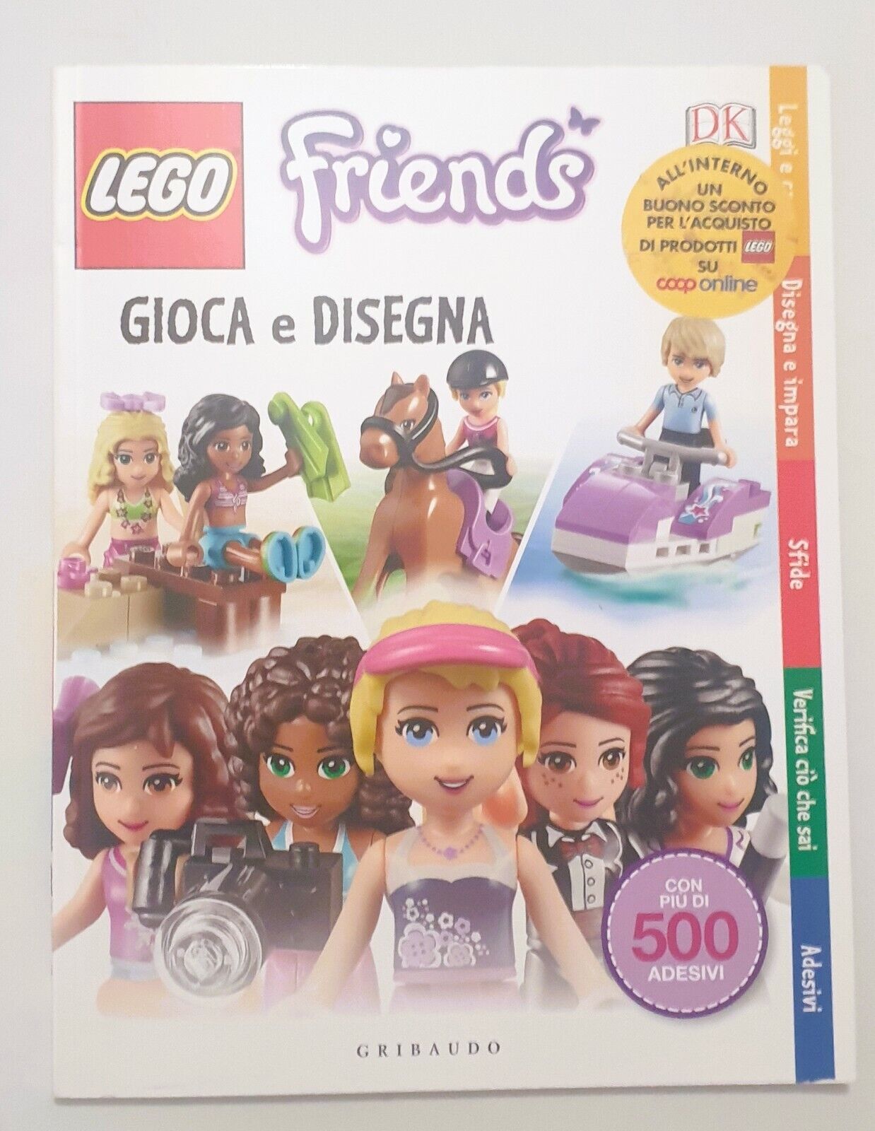 LEGO FRIENDS Gioca e Disegna Con più di 500 adesivi. Gribaudo