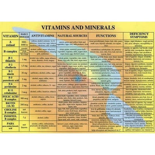 Vitamins & Minerals -- A4 by Baarle, Jan van [Poster]