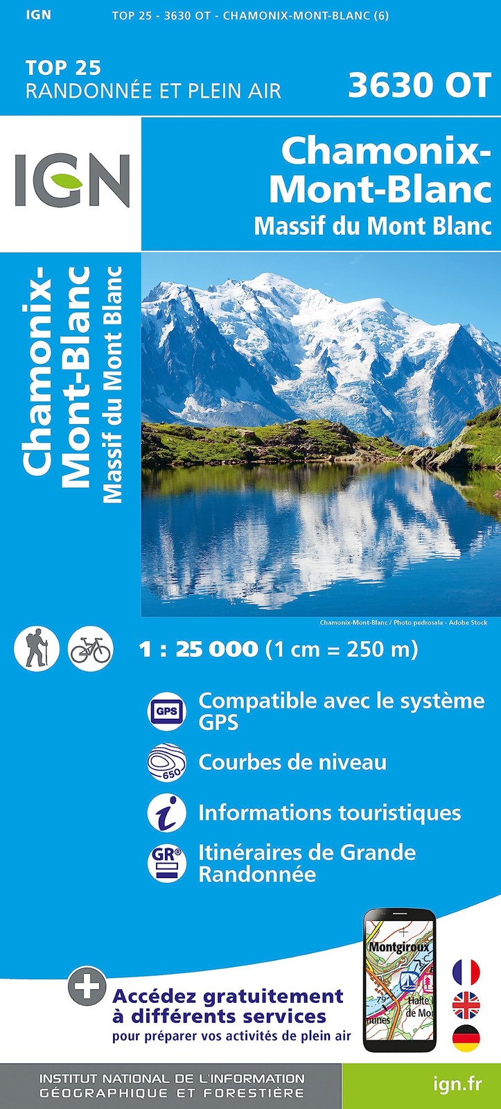 Chamonix-Mont-Blanc / Massif du Mont Blanc (Map) TOP 25