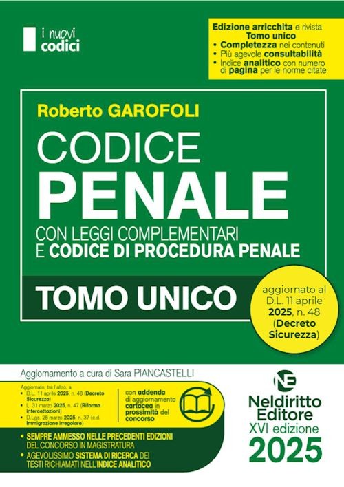CODICE PENALE  - GAROFOLI ROBERTO - NELDIRITTO EDITORE
