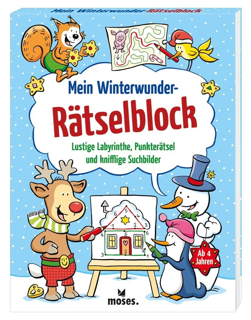 Charlotte Wagne moses. Mein Winterwunder-Rätselblock, Lustige Labyri (Tascabile)