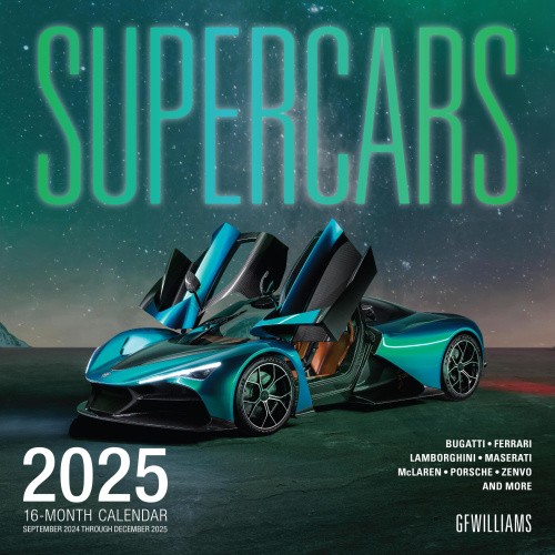 Supercars 2025: 16-Month Calendar--September 2024 Through December 2025