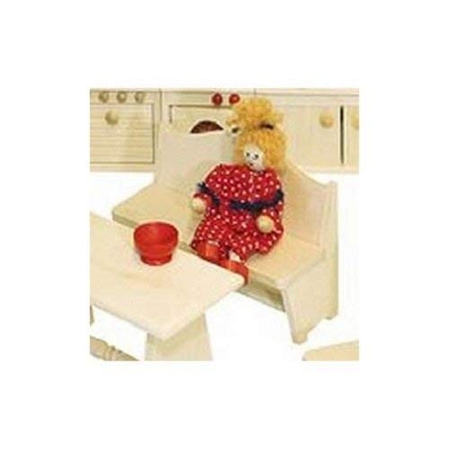 Toys Rulke22259 12 x 5 x 8 cm Rustic Kitchen Bench with Backrest  /Toy Toy NUOVO