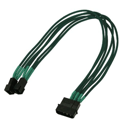 Kabel Nanoxia 4-Pin auf 2 x 3-Pin, Single, 30 cm, NUOVO