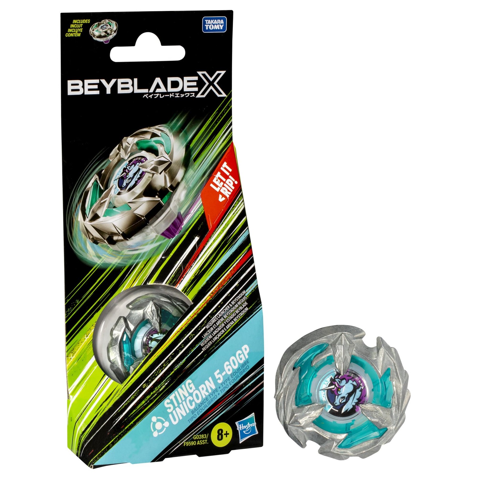 Beyblade X Sting Unicorn 5-60Gp Booster Pack Set ACC NUOVO