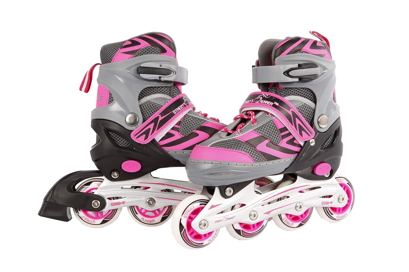 Inline Skates Roze/Grijs (72023X) Maat 31/34 TOY NUOVO