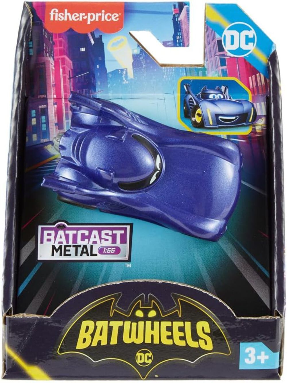 Fisher-Price Batwheels Bam The Batmobile - Veicolo in scala 1:55 Batwheels Batca