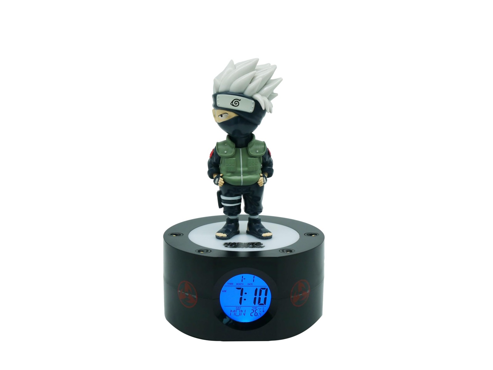 Naruto Shippuden Wecker mit Leuchtfunktion Kakashi NUOVO