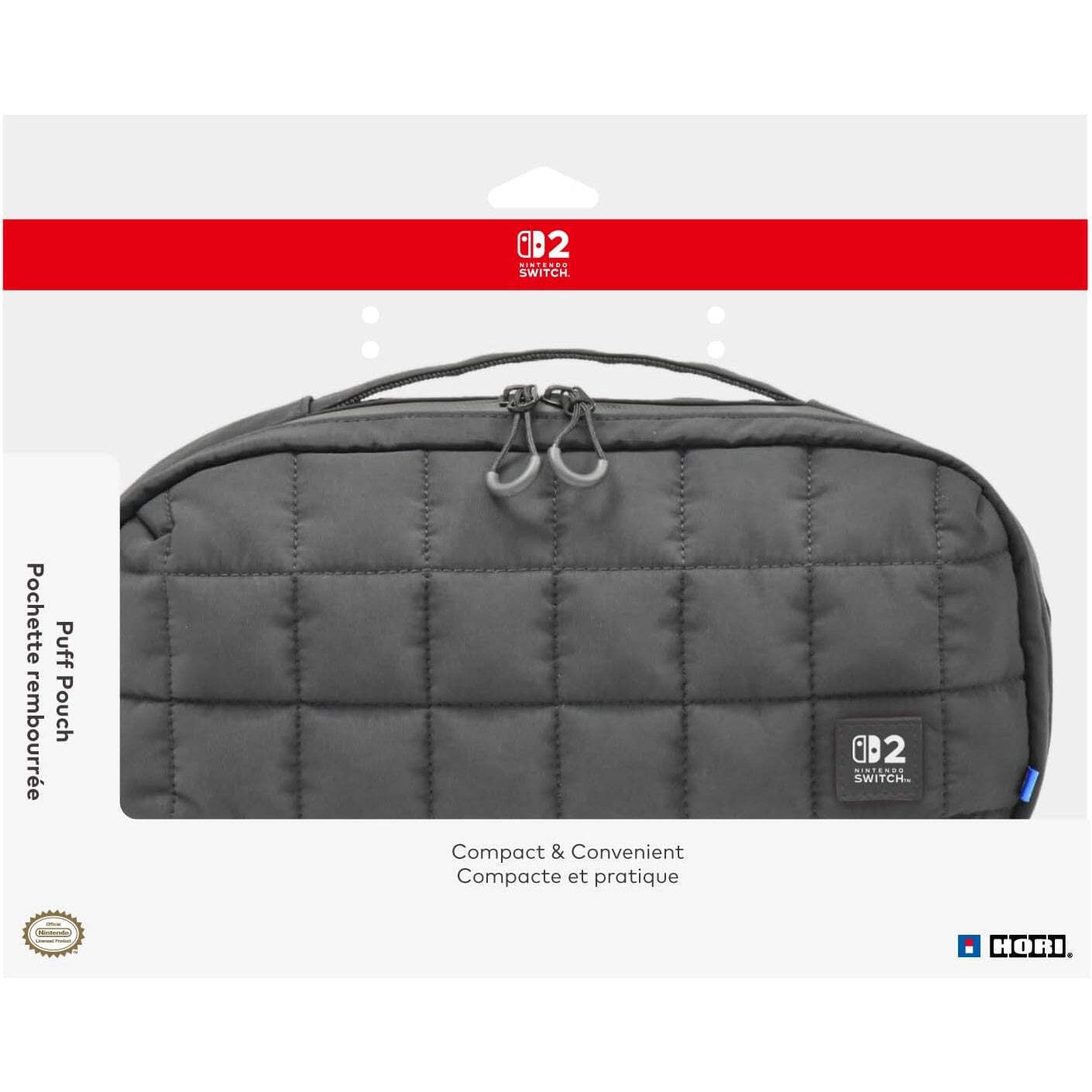 Hori Switch 2 / Switch Borsa Imbottita Puff Pouch Nera
