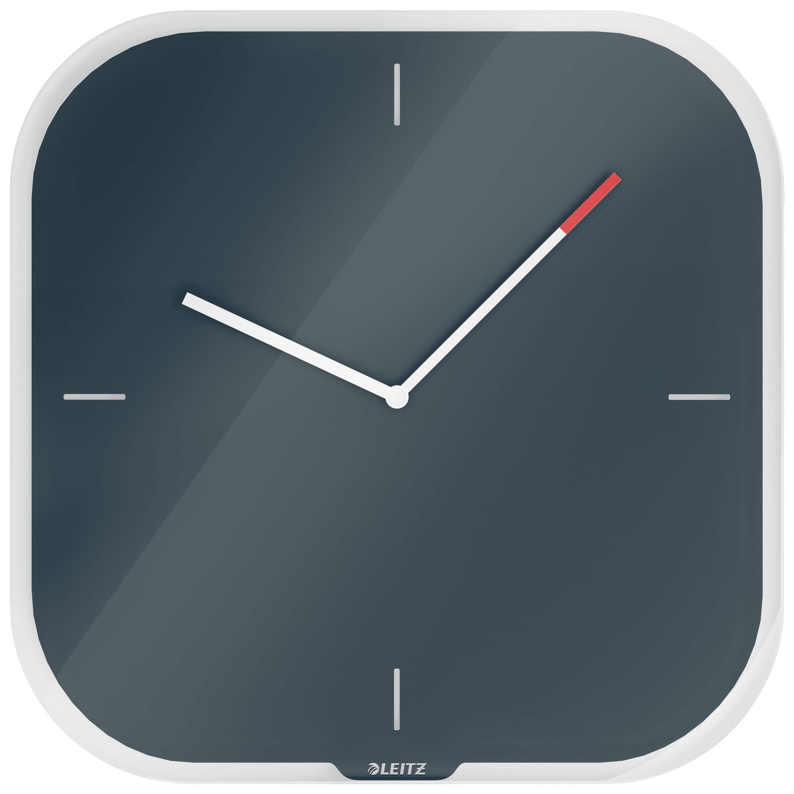 LEITZ Wanduhr Cosy grau Sicherheitsglas NUOVO