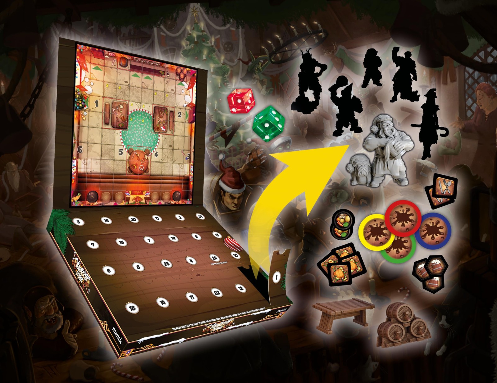 Bar Room Brawl The Festive Advent Calendar Game NUOVO