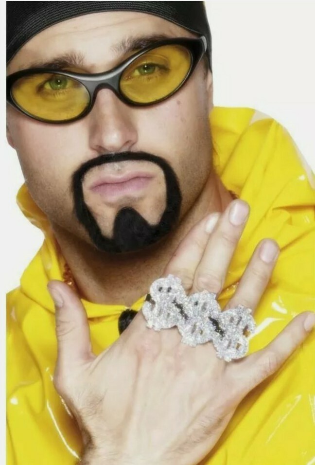 Anelli 3 in 1 Dollar Rapper Ring, Silver JEWELLERY NUOVO Carnevale