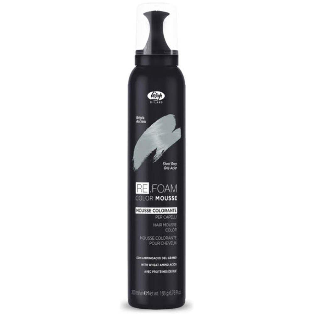 LISAP RE.FOAM MOUSSE COLORANTE CAPELLI GRIGIO ACCIAIO 200 ML