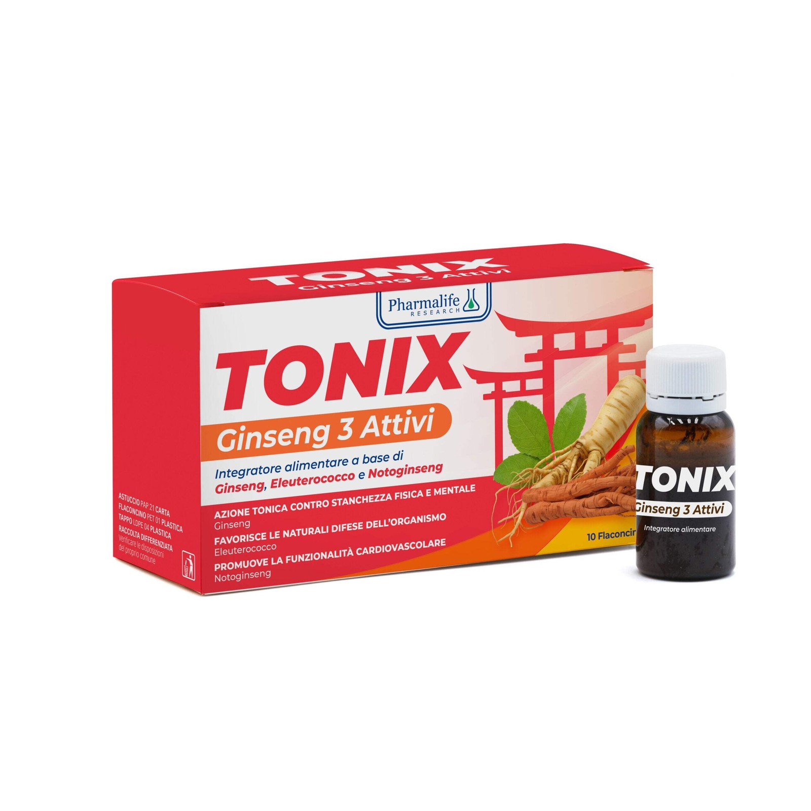 Tonix Ginseng 3 Attivi Flaconcini