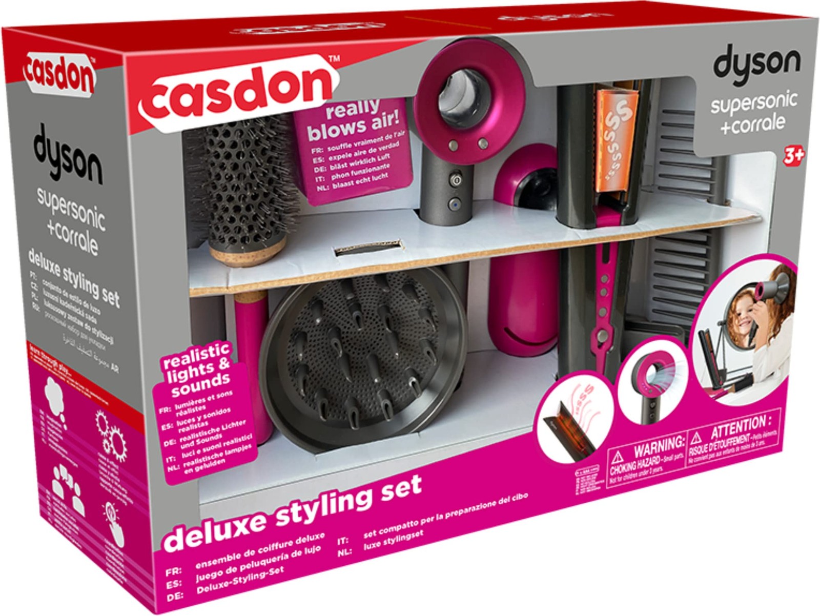 Casdon - Dyson Supersonic & Corrale Deluxe Styling Set (73550) Toy NUOVO