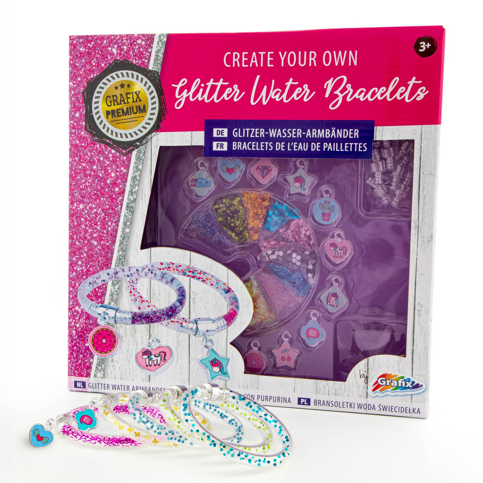 Grafix - Glitter Water Bracelets (980072) Toy NUOVO