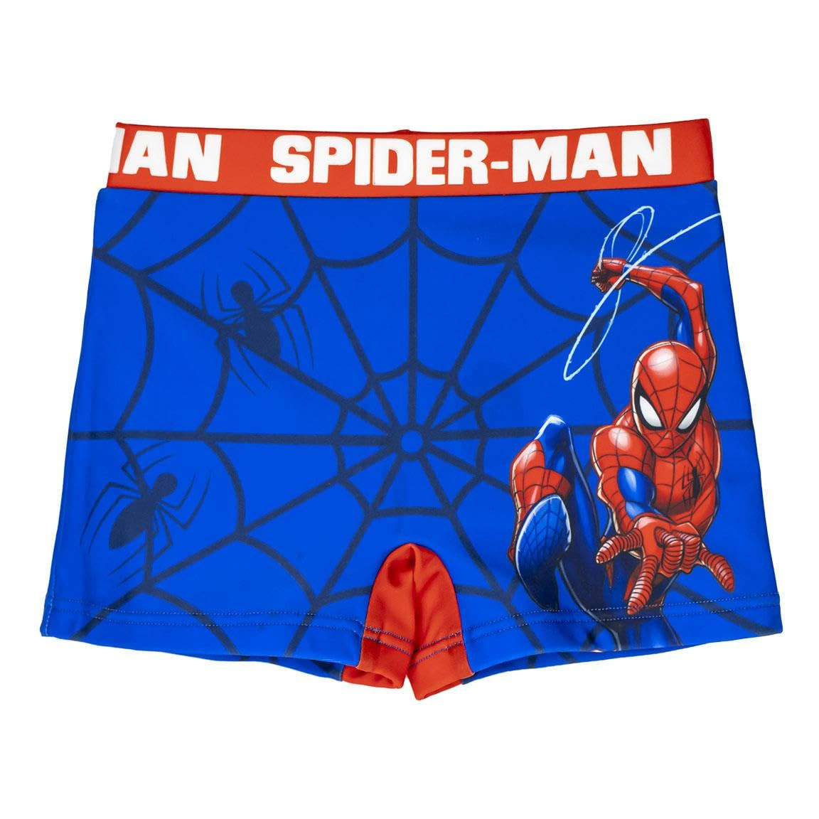 Boys Swim Shorts Spider-Man Red (Size: 7 Years) Clothing NUOVO