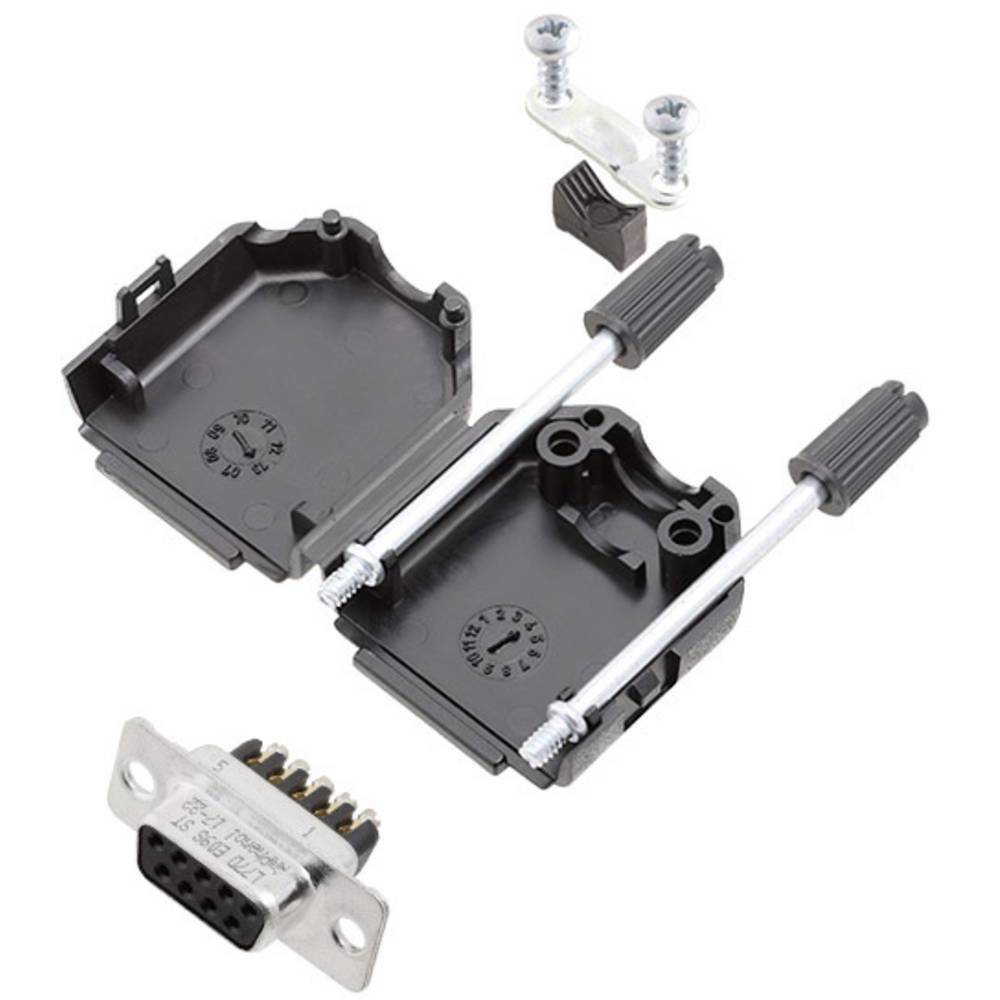 Amphenol L17DPPK25-BK+L77DB25SST KIT connettori femmina SUB-D 180 ° Numero Poli