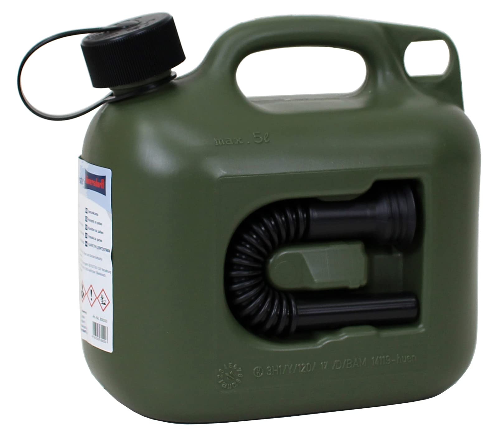 hunersdorff Benzinkanister PROFI 5,0 l NUOVO