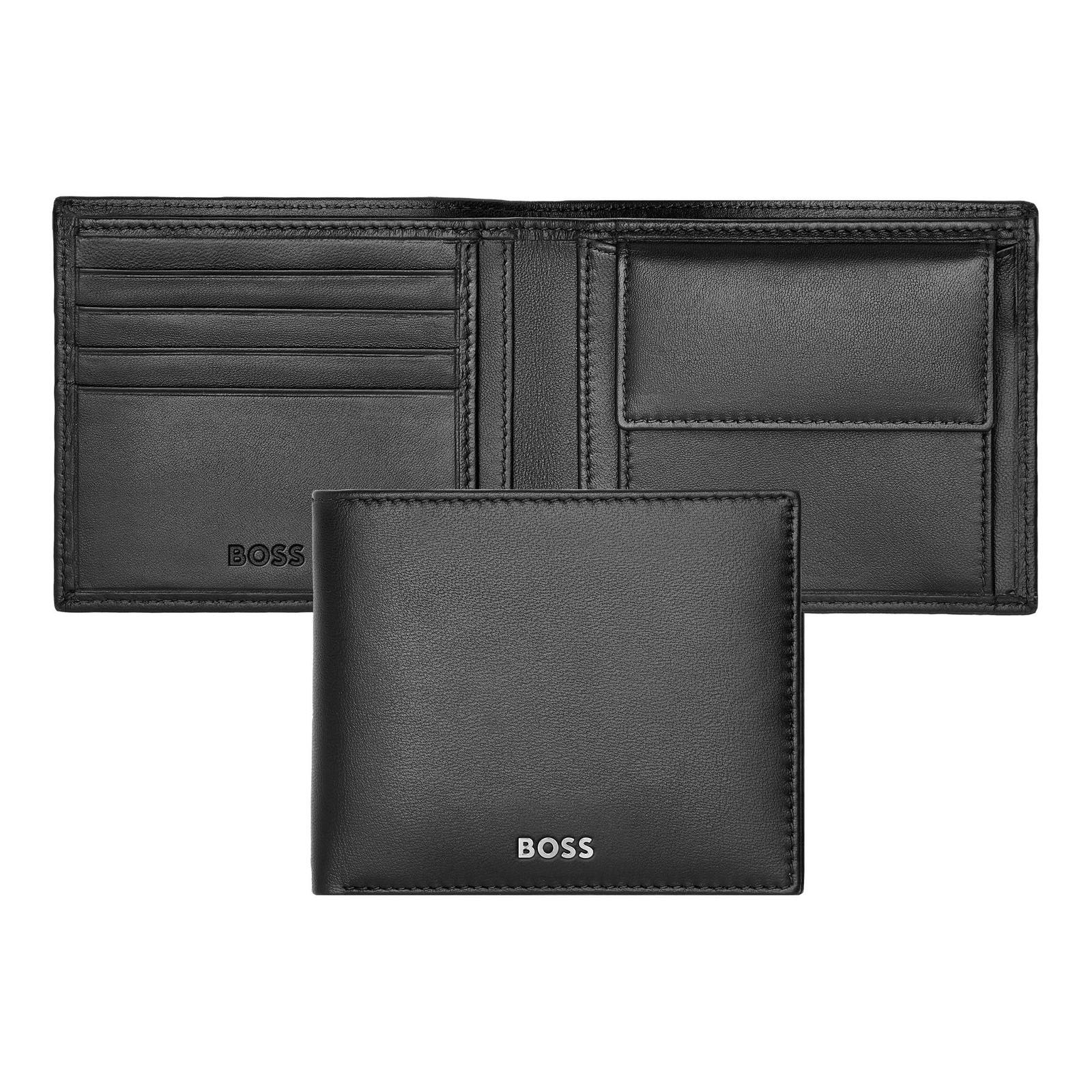 Hugo Boss Coins Purse Classic Smooth Black NUOVO